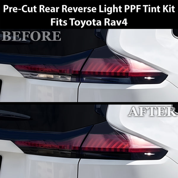 Toyota RAV4 2026-2027 Dark Smoke Headlight & Taillight Tint Kit – Precut Vinyl Lens Overlays Film