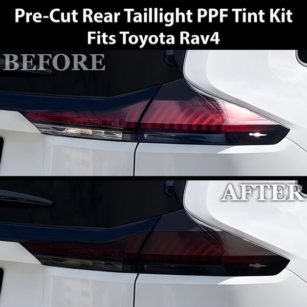 Toyota RAV4 2026-2027 Dark Smoke Headlight & Taillight Tint Kit – Precut Vinyl Lens Overlays Film