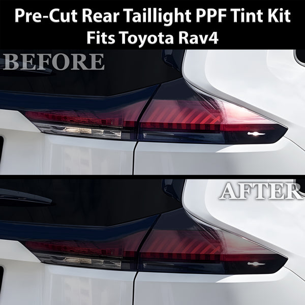 Toyota RAV4 2026-2027 Dark Smoke Headlight & Taillight Tint Kit – Precut Vinyl Lens Overlays Film