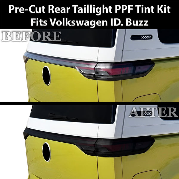 Volkswagen ID. Buzz 2025 Dark Smoke Headlight & Taillight Tint Kit – Precut Vinyl Lens Overlays Film