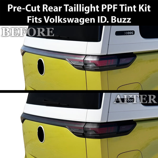 Volkswagen ID. Buzz 2025 Dark Smoke Headlight & Taillight Tint Kit – Precut Vinyl Lens Overlays Film