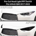 Full Headlight Taillight Precut Smoked PPF Tint Kit Film Overlay Fits Infiniti Q60 2017-2022