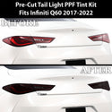 Full Headlight Taillight Precut Smoked PPF Tint Kit Film Overlay Fits Infiniti Q60 2017-2022