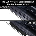 Fits KIA Sorento 2024+ Precut Door Sill Premium Paint Protection Film PPF Decal Film Kit, Gloss Black Carbon Fiber