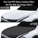 Fits KIA Sportage 2023+ Precut Premium Gloss Black Carbon Fiber Hood Paint Protection Film PPF Decal Film Kit - Bogar Tech Designs