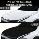 Fits KIA Sportage 2023+ Precut Premium Gloss Black Carbon Fiber Hood Paint Protection Film PPF Decal Film Kit - Bogar Tech Designs