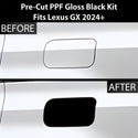 Fits Lexus GX 550 2024+ Precut Fuel Door Premium Paint Protection Film PPF Decal Film Kit Gas Cap Cover, Gloss Black Carbon Fiber