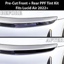 Fits Lucid Air Full Headlight Taillight Precut Smoked PPF Tint Kit Film Overlay