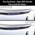 Fits Lucid Air Full Headlight Taillight Precut Smoked PPF Tint Kit Film Overlay