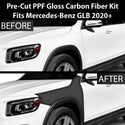 Fits Mercedes-Benz GLB 2020+ Precut Premium Gloss Black Carbon Fiber Fender Paint Protection Film PPF Decal Film Kit