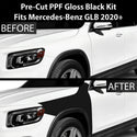 Fits Mercedes-Benz GLB 2020+ Precut Premium Gloss Black Carbon Fiber Fender Paint Protection Film PPF Decal Film Kit