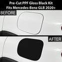 Fits Mercedes-Benz GLB 2020+ Precut Fuel Door Premium Paint Protection Film PPF Decal Film Kit Gas Cap Cover, Gloss Black Carbon Fiber