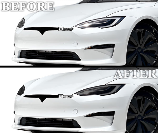 Full Headlight Taillight Precut Smoked PPF Tint Kit Film Overlay Fits Tesla Model S 2021-2023