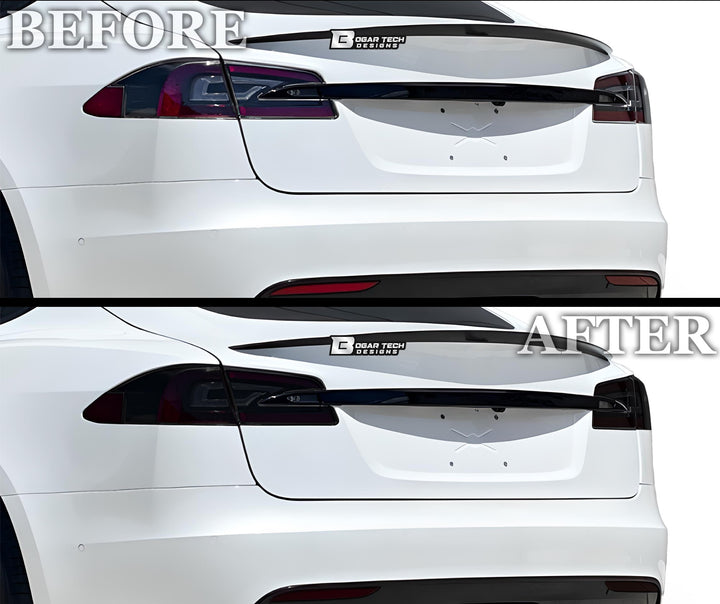 Full Headlight Taillight Precut Smoked PPF Tint Kit Film Overlay Fits Tesla Model S 2017 - 2025 - Bogar Tech Designs