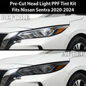 Full Headlight Taillight Precut Smoked PPF Tint Kit Overlay Film Fits Nissan Sentra 2020-2024