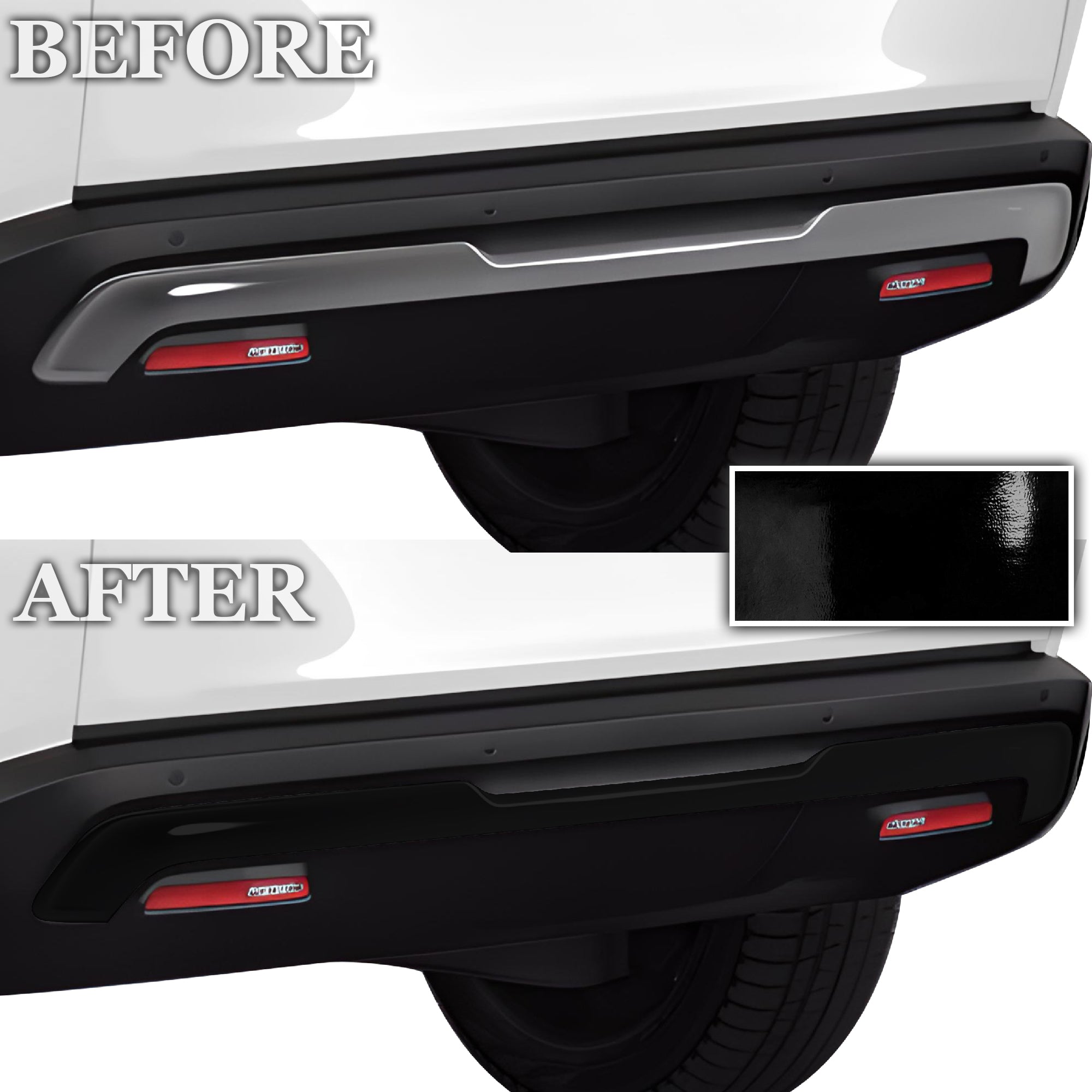 Vinyl Chrome Delete Grille Bezel Lip Side Window Blackout Decal Stickers Overlay Film Fits Rivian R1S 2022 - 2025 - Bogar Tech Designs