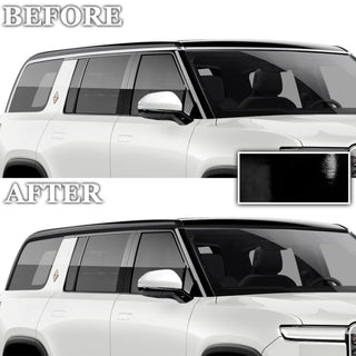 Vinyl Chrome Delete Grille Bezel Lip Side Window Blackout Decal Stickers Overlay Film Fits Rivian R1S 2022-2024