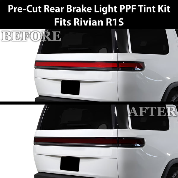 Full Headlight Taillight Precut Smoked PPF Tint Kit Film Overlay Fits Rivian R1S 2022-2026