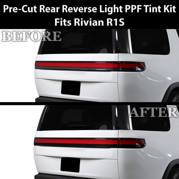 Full Headlight Taillight Precut Smoked PPF Tint Kit Film Overlay Fits Rivian R1S 2022-2026