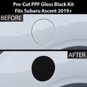 Fits Subaru Ascent 2019+ Precut Fuel Door Premium Paint Protection Film PPF Decal Film Kit Gas Cap Cover, Gloss Black Carbon Fiber