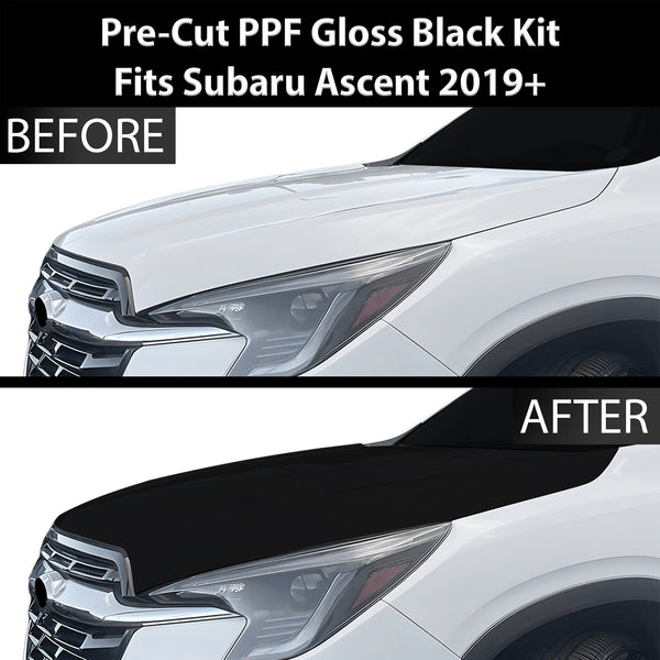 Fits Subaru Ascent 2019+ Precut Premium Gloss Black Carbon Fiber Hood Paint Protection Film PPF Decal Film Kit