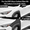 Fits Subaru Crosstrek 2024+ Precut Premium Gloss Black Carbon Fiber Fender Paint Protection Film PPF Decal Film Kit