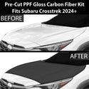 Fits Subaru Crosstrek 2024+ Precut Premium Gloss Black Carbon Fiber Hood Paint Protection Film PPF Decal Film Kit