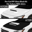 Fits Subaru WRX 2022+ Precut Premium Gloss Black Carbon Fiber Hood Paint Protection Film PPF Decal Film Kit