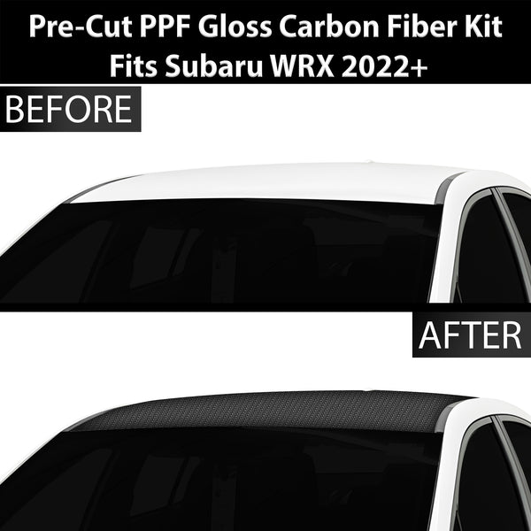 Fits Subaru WRX 2022+ Precut Premium Gloss Black Carbon Fiber Roof Paint Protection Film PPF Decal Film Kit