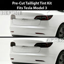 Tesla Model 3 2017–2023 Dark Smoke Headlight & Taillight Tint Kit – Precut Vinyl Lens Overlays