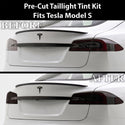 Tesla Model S 2017–2026 Dark Smoke Headlight & Taillight Tint Kit – Precut Vinyl Lens Overlays