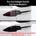 Tesla Model X 2022–2026 Dark Smoke Headlight & Taillight Tint Kit – Precut Vinyl Lens Overlays