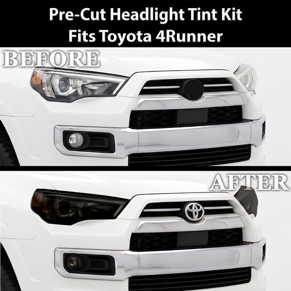 Toyota 4Runner 2014–2024 Dark Smoke Headlight & Taillight Tint Kit – Precut Vinyl Lens Overlays