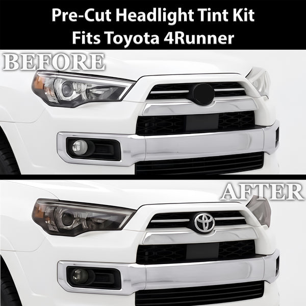 Toyota 4Runner 2014–2024 Dark Smoke Headlight & Taillight Tint Kit – Precut Vinyl Lens Overlays