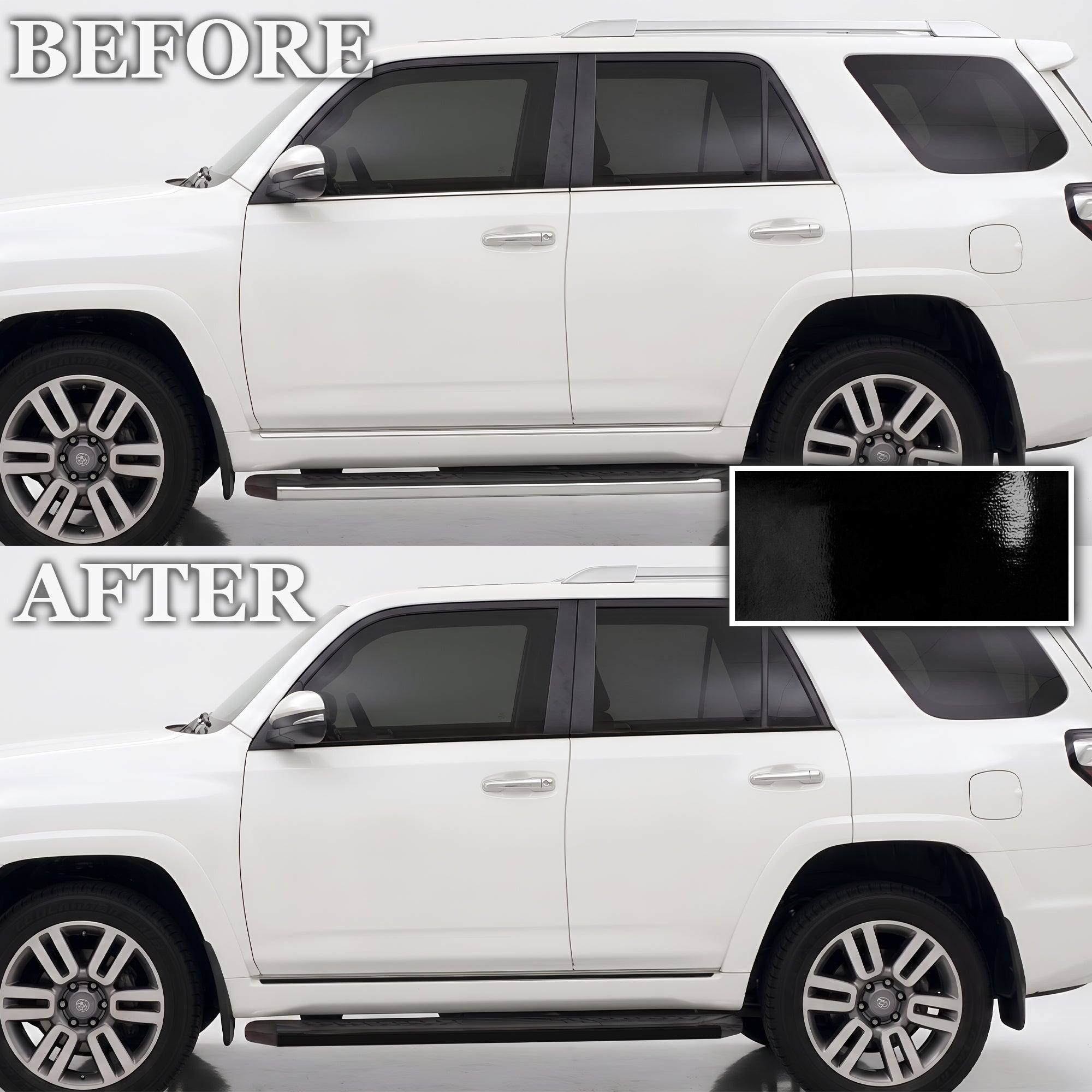 Toyota 4Runner 2014-2024 Blackout Chrome Delete Kit - Precut Gloss Black Vinyl Overlays
