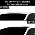 Fits Toyota Mirai 2021+ Precut Premium Gloss Black Carbon Fiber Roof Paint Protection Film PPF Decal Film Kit