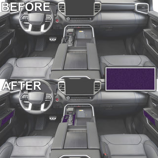 Buy purple-velvet Fits Toyota Tundra 2022-2025 Interior Center Console & Door Trim Vinyl Decal Stickers Cover Overlay, Carbon Fiber & Gloss Black & Suede Velvet