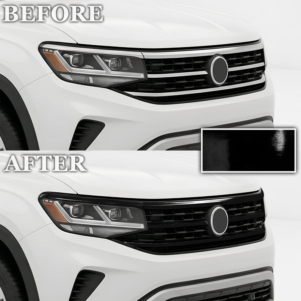 Volkswagen Atlas Cross Sport 2020-2026 Blackout Chrome Delete Kit - Precut Gloss Black Vinyl Overlays