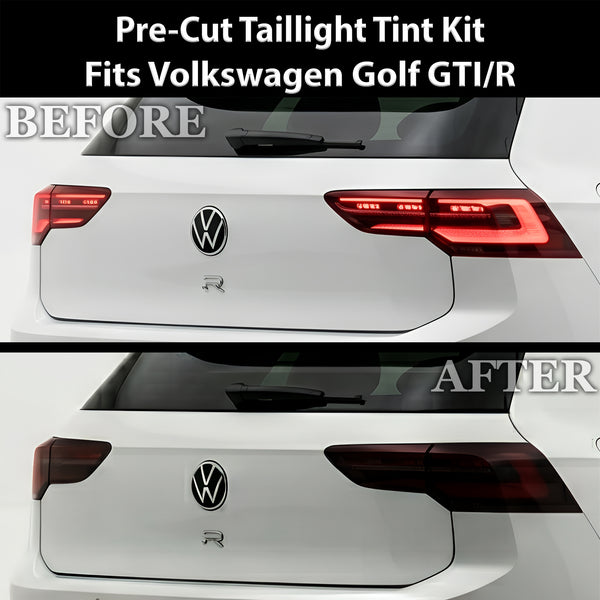 Volkswagen Golf 2022–2026 Dark Smoke Headlight & Taillight Tint Kit – Precut Vinyl Lens Overlays