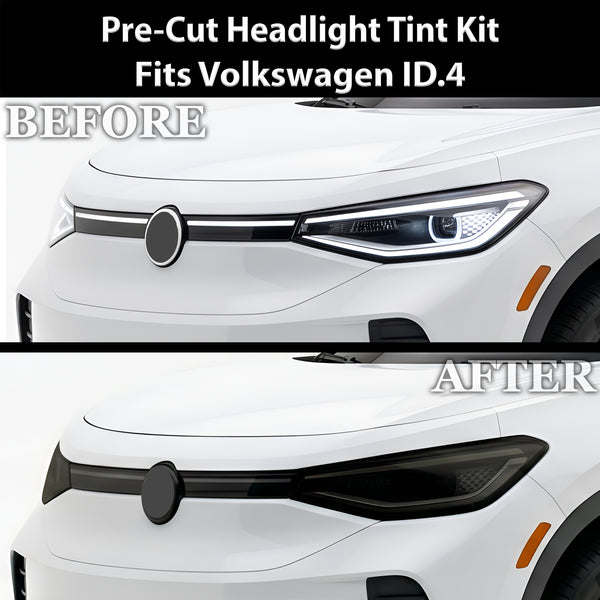 Volkswagen ID.4 2021–2026 Dark Smoke Headlight & Taillight Tint Kit – Precut Vinyl Lens Overlays