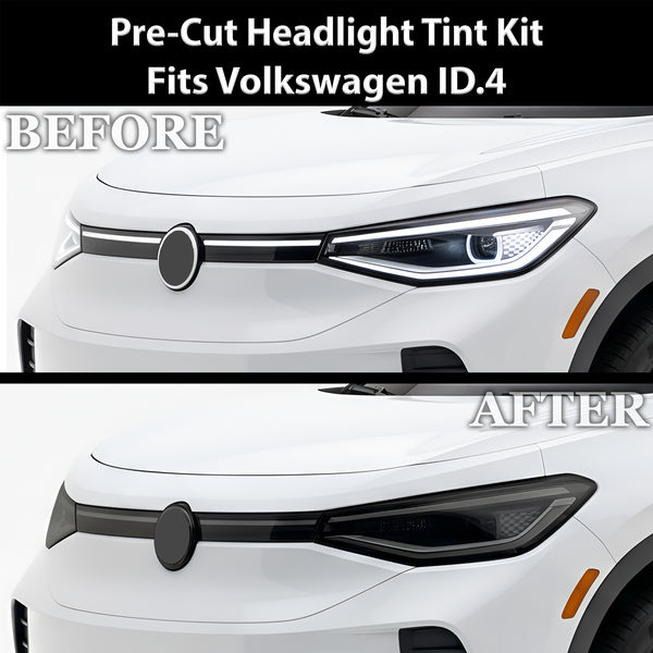 Volkswagen ID.4 2021–2026 Dark Smoke Headlight & Taillight Tint Kit – Precut Vinyl Lens Overlays