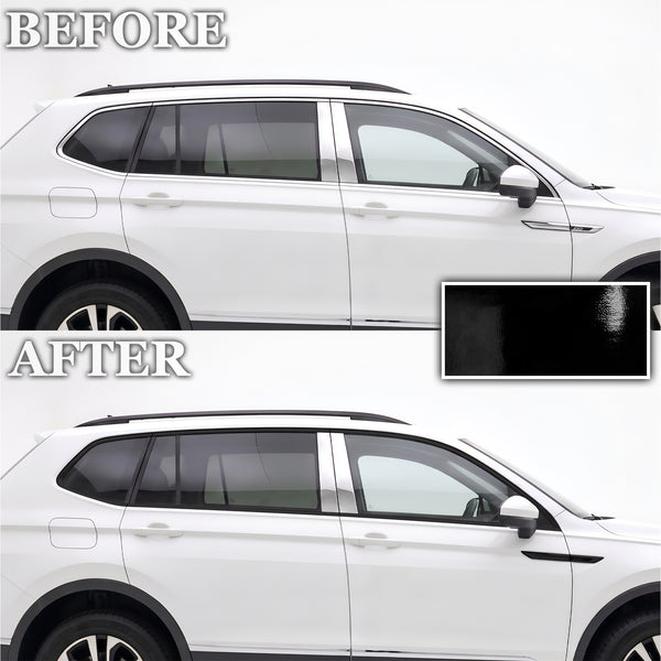 Volkswagen Tiguan 2018-2024 Blackout Chrome Delete Kit - Precut Gloss Black Vinyl Overlays