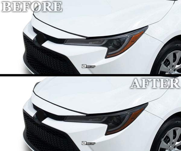 Smoke Headlight Overlay Vinyl Decals For 2023-2025 GR Corolla (Front Side)