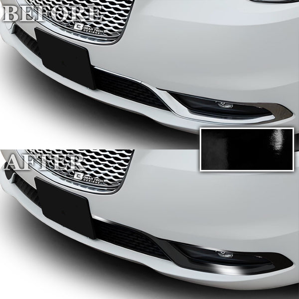 Vinyl Chrome Delete Sides Front Rear Bumper Trim Blackout Decal Stickers Overlay Film Fits Chrysler 300 2015-2023