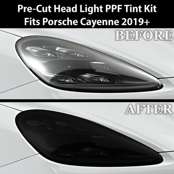 Full Headlight Taillight Precut Smoked PPF Tint Kit Film Overlay Fits Porsche Cayenne