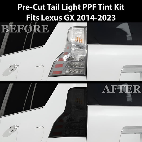 Full Headlight Taillight Precut Smoked PPF Tint Kit Film Overlay Fits Lexus GX