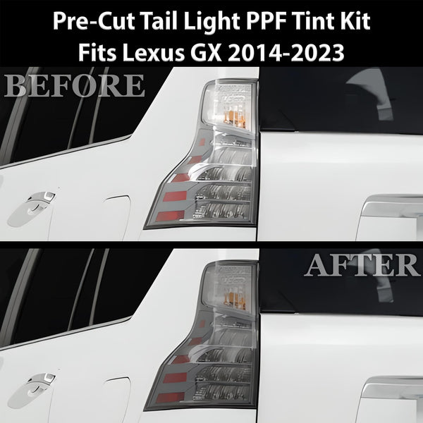 Full Headlight Taillight Precut Smoked PPF Tint Kit Film Overlay Fits Lexus GX