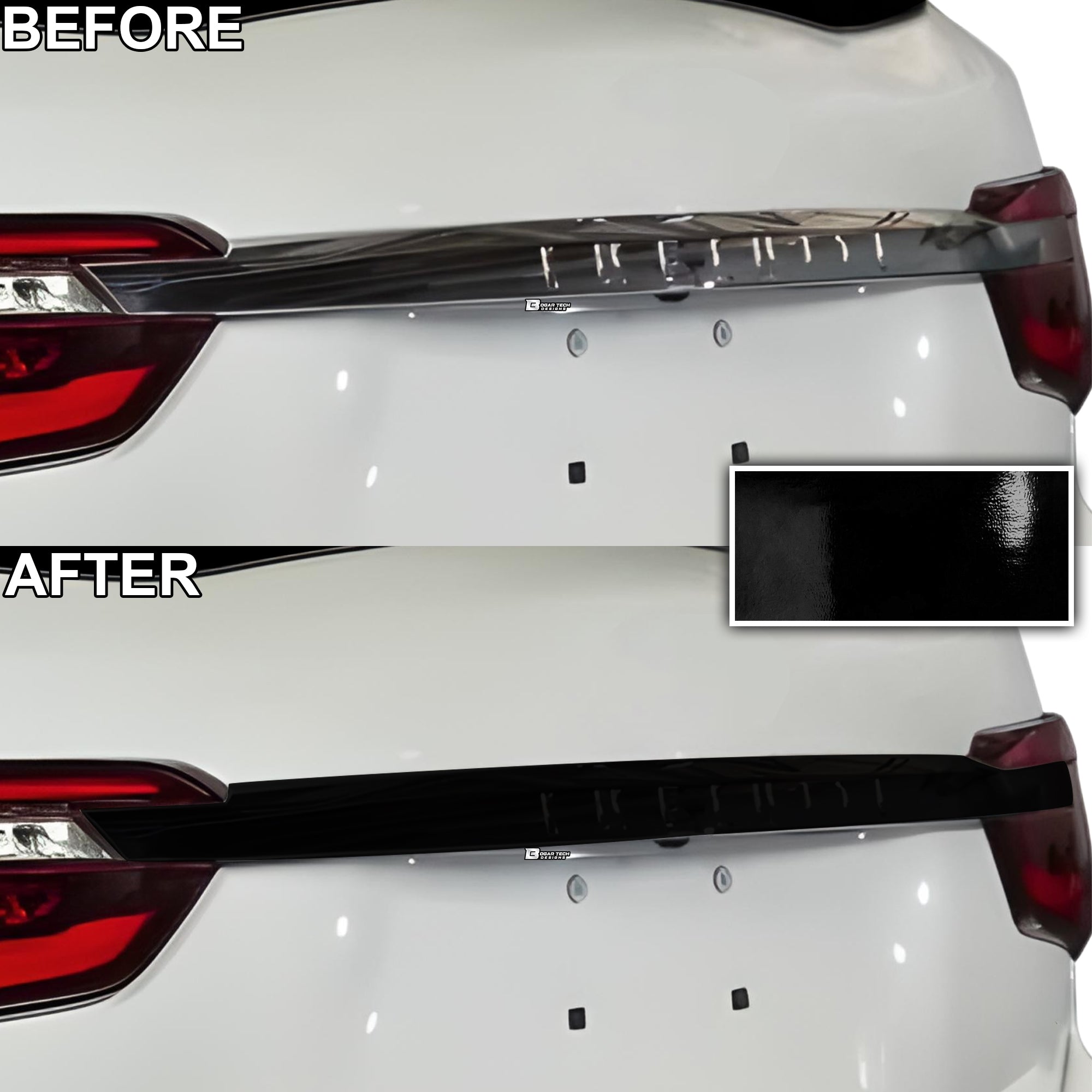 Vinyl Chrome Delete Blackout Decal Stickers Overlay Film Fits Infiniti QX80 - Bogar Tech Designs