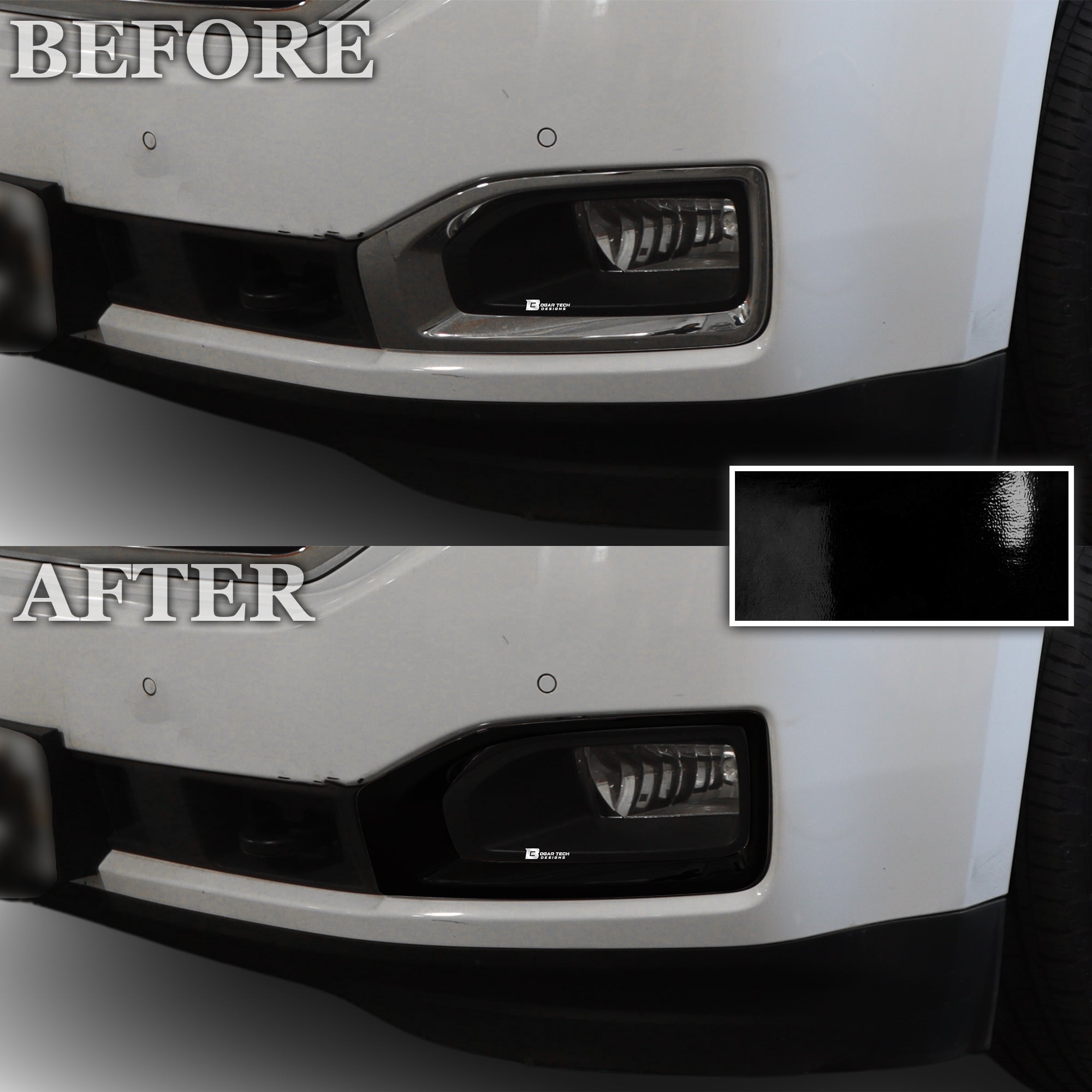 Vinyl Chrome Delete Blackout Decal Stickers Overlay Film Fits GMC Yukon XL 2015 - 2020 - Bogar Tech Designs