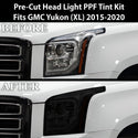 Full Headlight Taillight Precut Smoked PPF Tint Kit Film Overlay Fits GMC Yukon 2015-2020